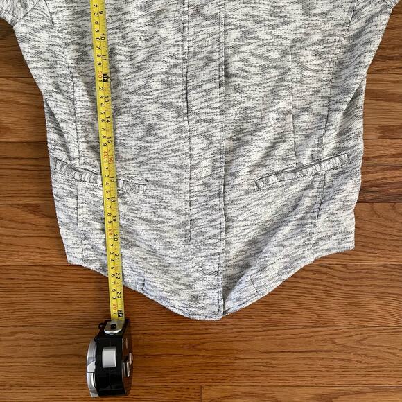 Cabi Neo Moto Jacket Womens Medium Heather Gray French Terry Zip Up Casual Biker - Picture 10 of 12